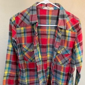 Multi colored flannel